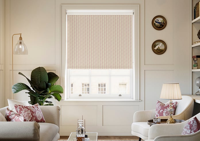 Emily Bond George Stripe Print, Red - Twist&Fit Roller Blind - Image 3
